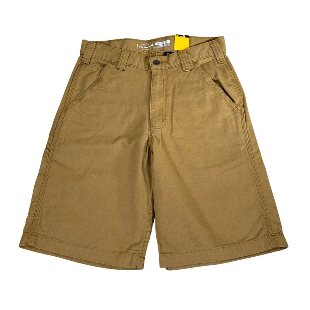 Carhartt Mens 29 Rugged Flex Relaxed‎ Fit Canvas Work Short Tan B52514-M 10